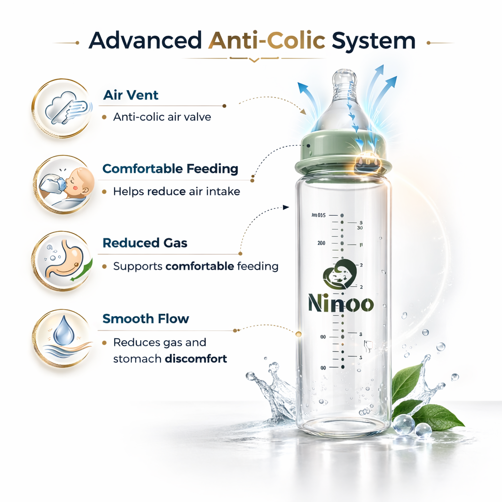 Ninoo Glass Bottle - 240 ml