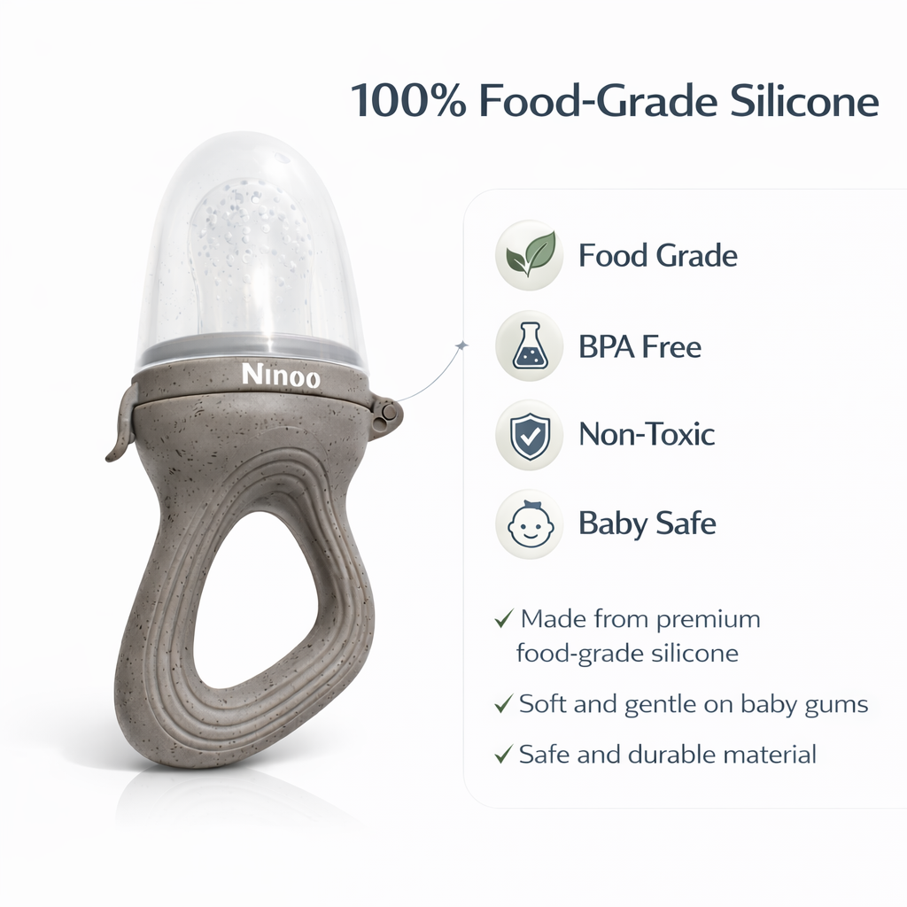 Ninoo baby feeding pacifier gray color