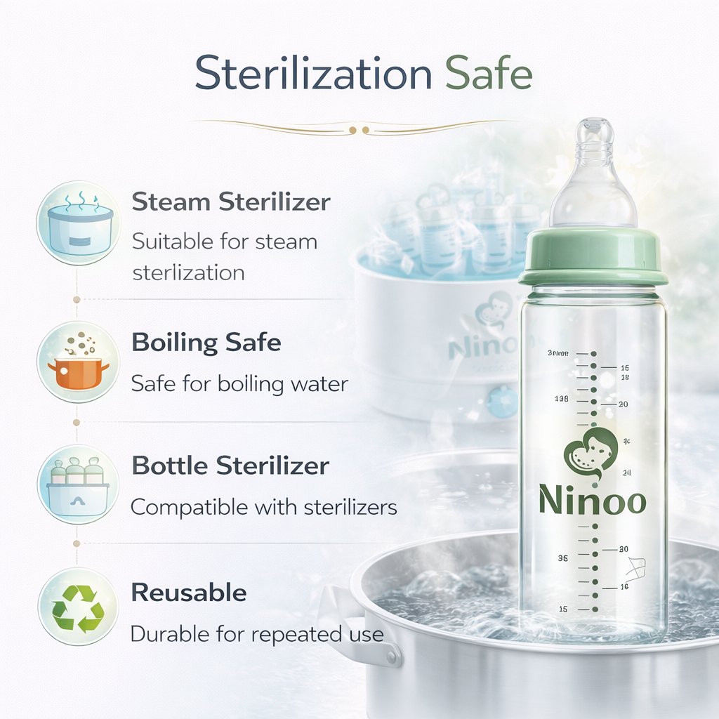 Ninoo Glass Bottle - 240 ml