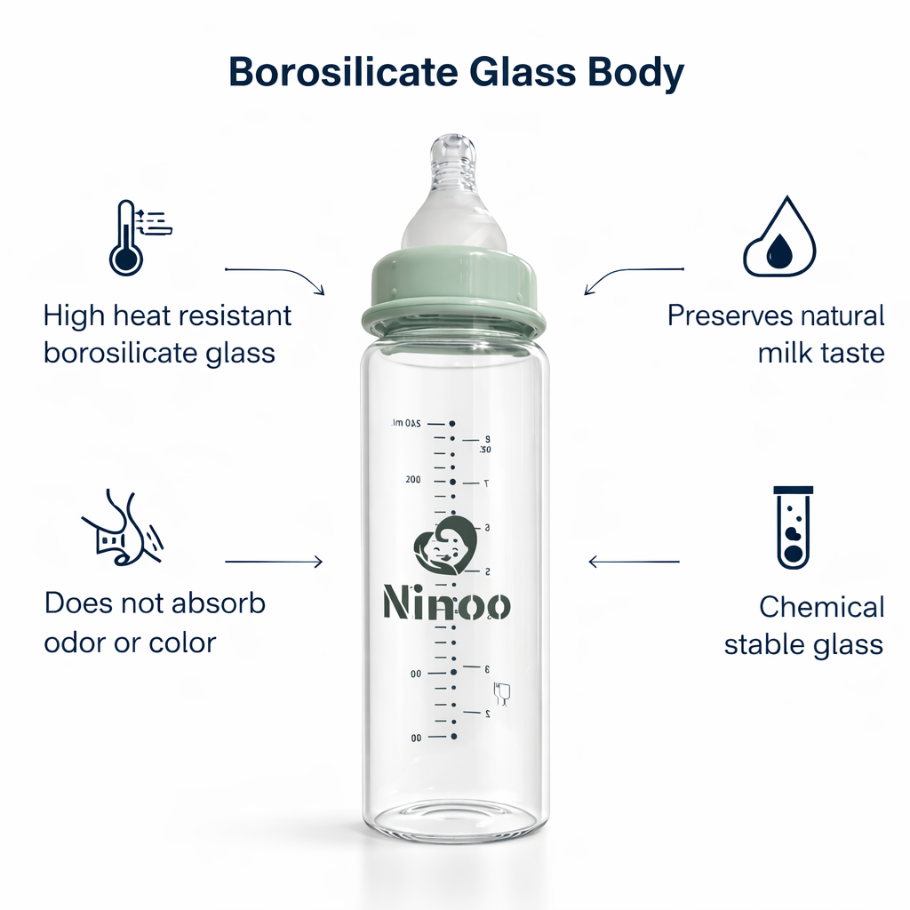 Ninoo Glass Bottle - 240 ml