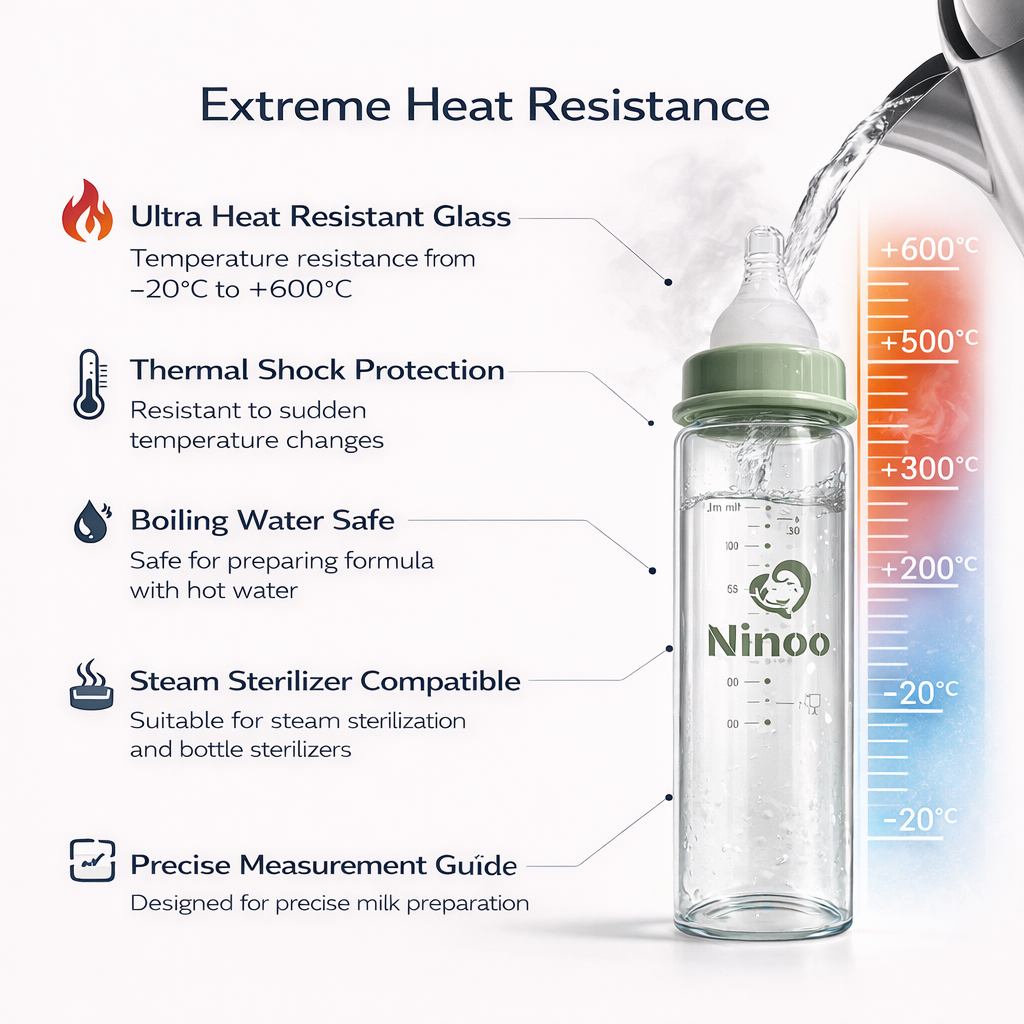 Ninoo Glass Bottle - 240 ml