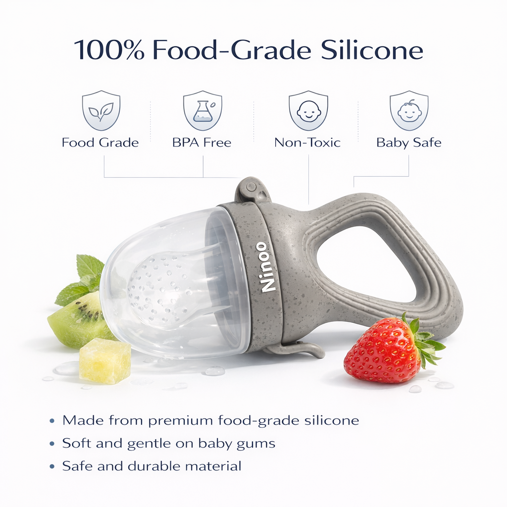 Ninoo baby feeding pacifier gray color