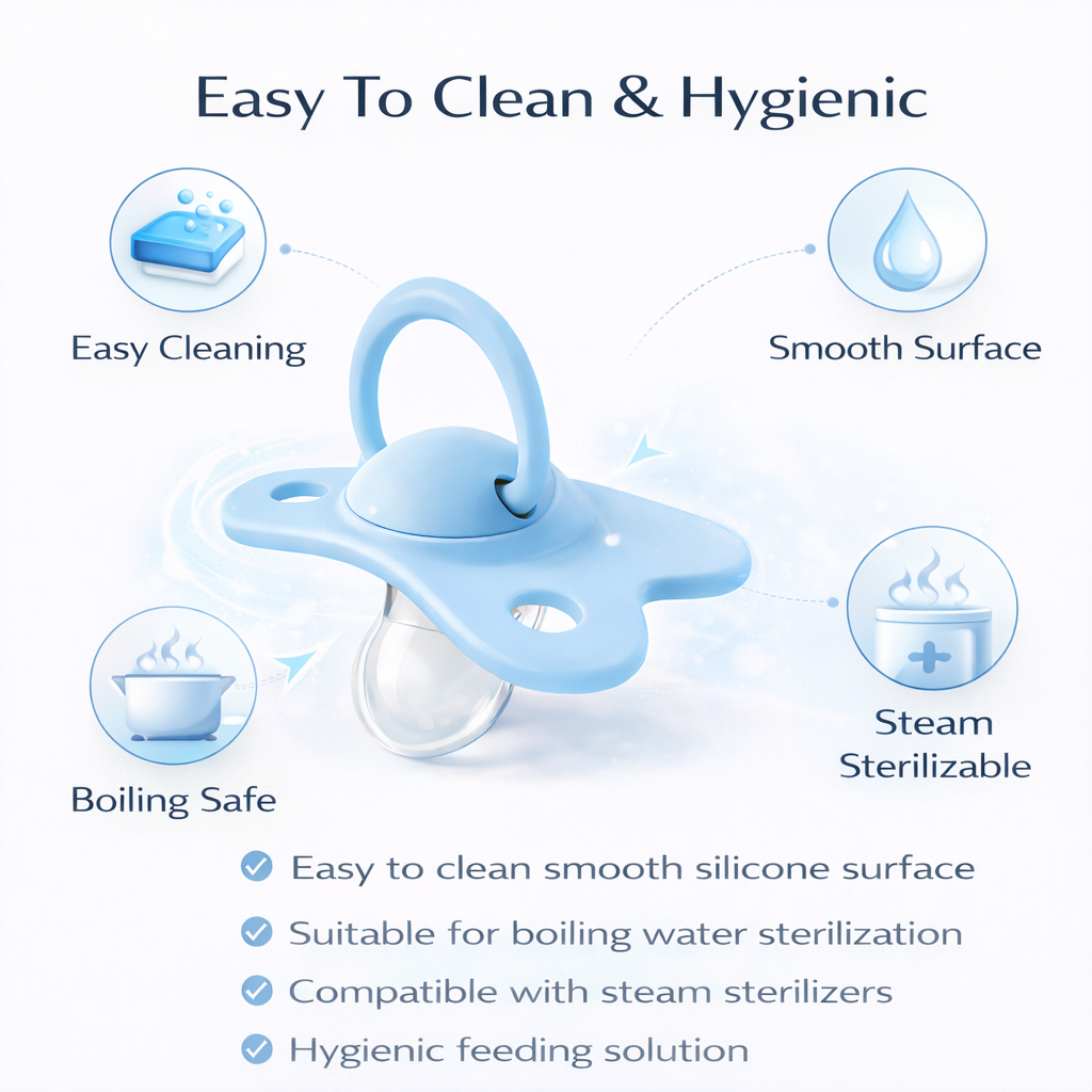 Ninno silicone baby pacifier blue 1piece