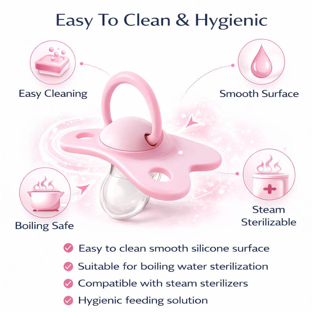 Ninno silicone baby pacifier pink 2piece