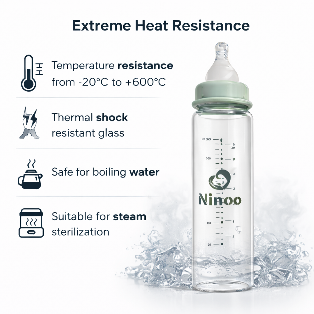Ninoo Glass Bottle - 240 ml